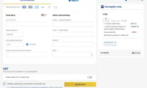 Formularz płatności Ryanair. Sprawdź, kiedy są najtańsze bilety lotnicze Ryanair, wpisując dane karty i adres.