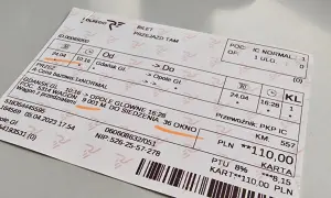 Bilet PKP z Gdańska do Opola, ważny 24.04. Jak zaksięgować bilet PKP? Cena 110 zł.
