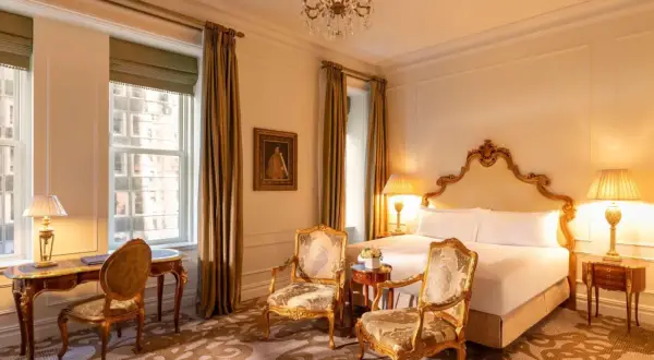 Elegancki pokój w hotelu Plaza w Nowym Jorku. Sprawdź hotel Plaza Nowy Jork ceny i zarezerwuj luksusowy pobyt.