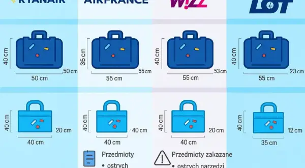Wymiary bagażu podręcznego Air France: 55x40x20 cm. Sprawdź, co możesz zabrać na pokład.